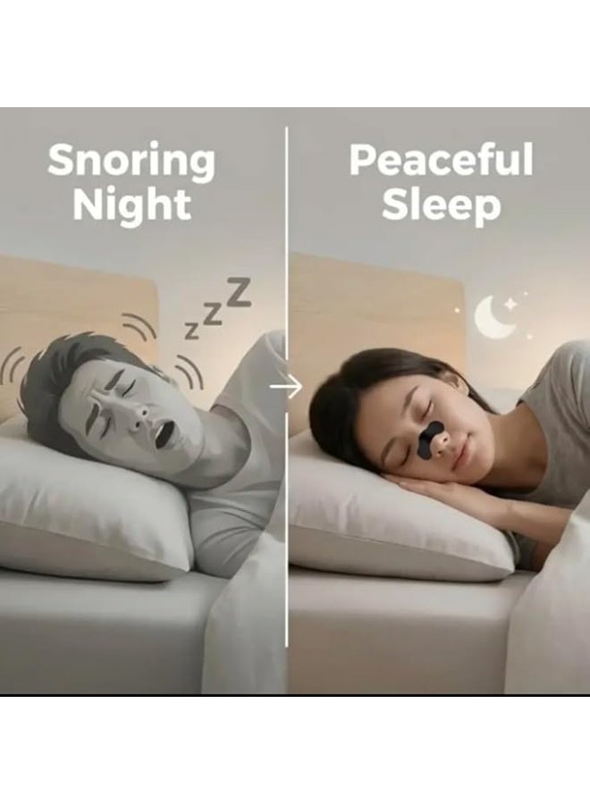 30 Pcs Advanced Black Nasal Strips – Extra Strength Anti Snoring Nose Tape for Breathing & Congestion Relief – Hypoallergenic Sleep Aid for Night & Sports – Breathe Better Instantly - Image 3